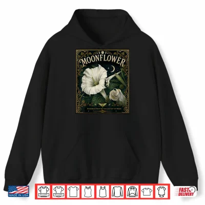 Hoodie Moonflower Blooms at Night. Shirt