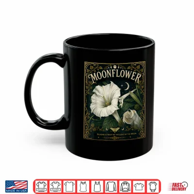 Mug Moonflower Blooms at Night. Shirt