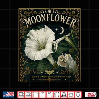 Design Moonflower Blooms at Night. Shirt