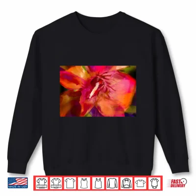 Sweatshirt Pink Floral Digital Design by Laura L. Leatherwood Shirt