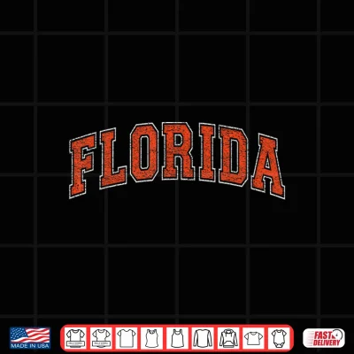 Design Florida FL Vintage Throwback Design 80s 90s Retro Shirt