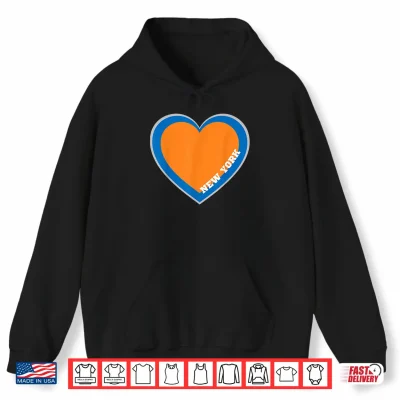 Hoodie New York Heart Shirt NYC Love State Pride I Love New York Shirt