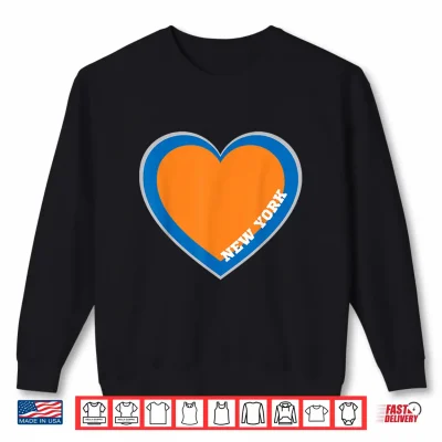 Sweatshirt New York Heart Shirt NYC Love State Pride I Love New York Shirt