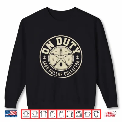Sweatshirt Sand Dollar Duty Illustrated Beach Badge Collector Shell Shirt