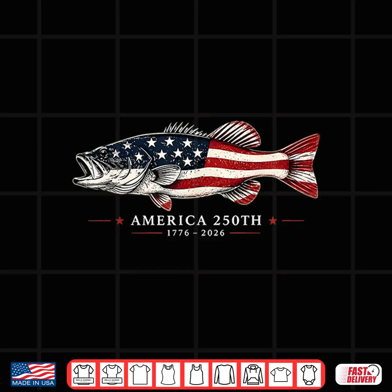 250 Years America 1776 2026 Fishing Usa Flag 250Th Birthday Shirt 250 Years America 1776 2026 Fishing Usa Flag 250Th Birthday Shirt
