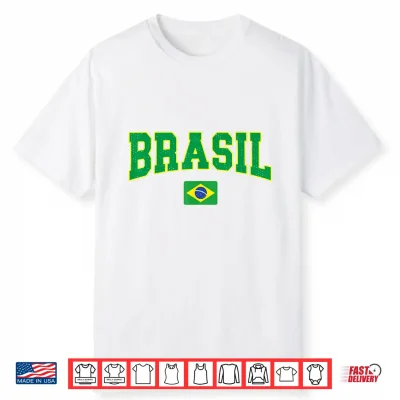Brazil Flag Yellow Green Proud Brazilian Men Women Brazil Shirt