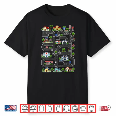 Car Race Track On Dad Father’S Day Tired Dads Club Shirt