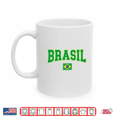 Mug Brazil Flag Yellow Green Proud Brazilian Men Women Brazil Shirt