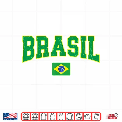 Design Brazil Flag Yellow Green Proud Brazilian Men Women Brazil Shirt