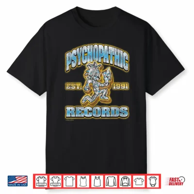 Icp Psychopathic Records Diamond Hatchetman 1991 Music Shirt