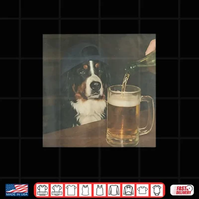 Bernese Mountain Dog Drinking Beer Shirt 4 Design Bernese Mountain Dog Drinking Beer Shirt