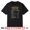 Aries Facts Zodiac Sign Shirt