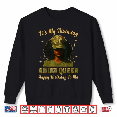 Aries Afro Women Camo Cap Black Queen Zodiac Birthday Shirt 2 Sweatshirt Aries Afro Women Camo Cap Black Queen Zodiac Birthday Shirt
