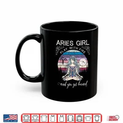 Mug Aries Girl Shirt Retro Zodiac Shirt
