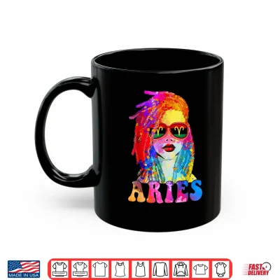 Mug Aries Locd Woman Black Queen Art Zodiac Birthday Shirt
