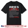 Aries Zodiac Birthday Aries Facts Gift Funny Shirt