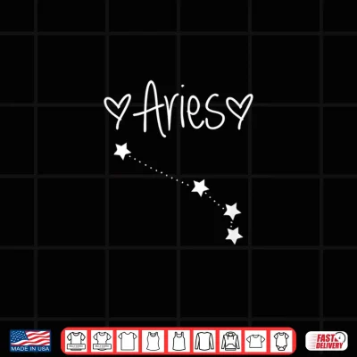 Design Aries Zodiac Sign Horoscope Astrology March April Birthday Shirt