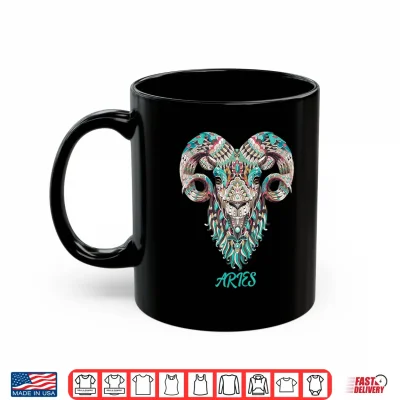 Mug Aries Zodiac Sign Astrology T Shirt March April Birthday
