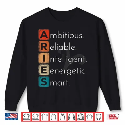 Sweatshirt Aries Zodiac Sign Men Women Kids Aries March April Birthday Shirt
