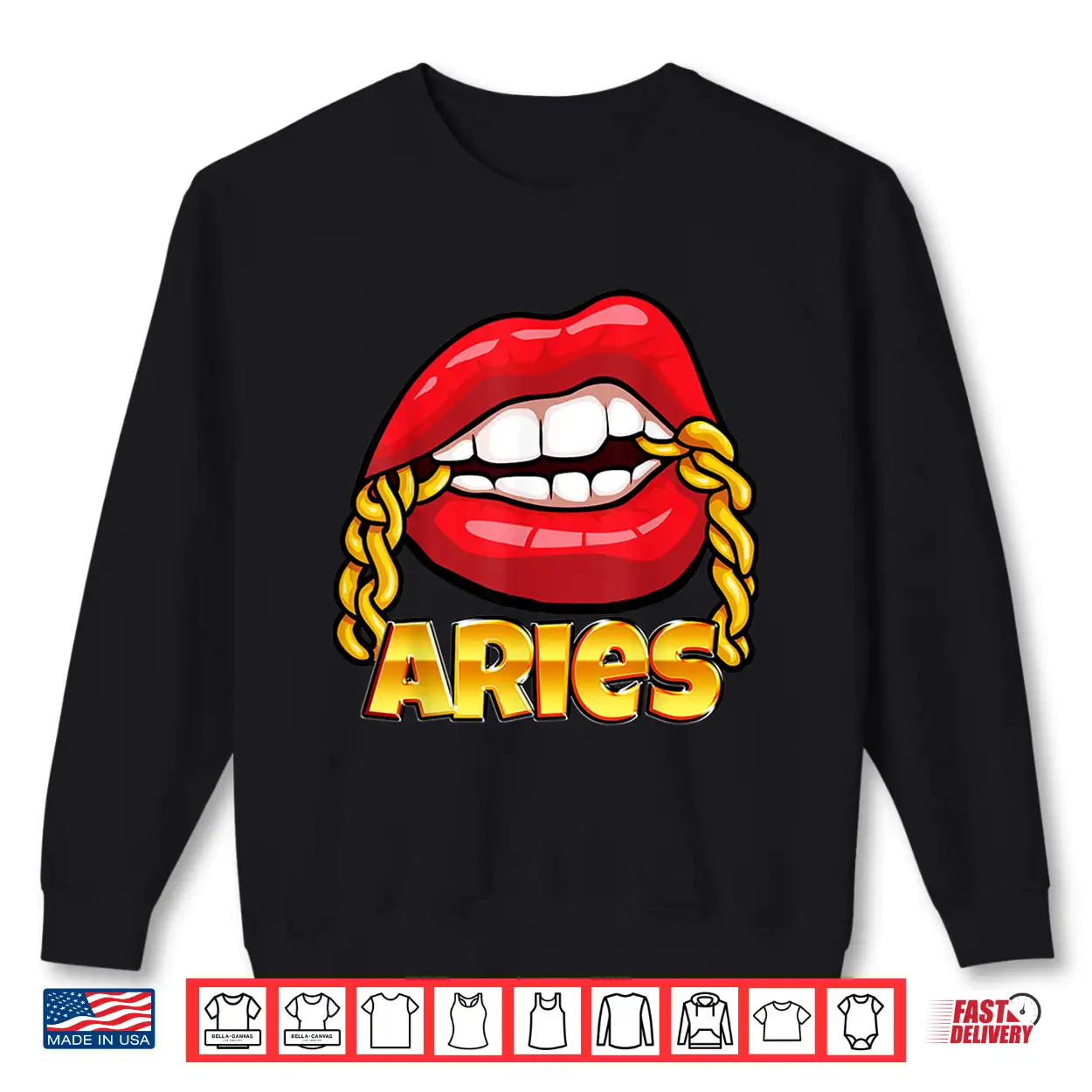 Juicy Lips Gold Chain Aries Zodiac Sign Shirt Juicy Lips Gold Chain Aries Zodiac Sign Shirt