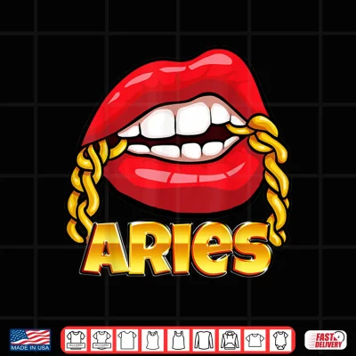 Juicy Lips Gold Chain Aries Zodiac Sign Shirt 4 Design Juicy Lips Gold Chain Aries Zodiac Sign Shirt