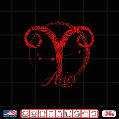 Red Aries Zodiac Sign Stars March Or April Birthday Gift Shirt 4 Design Red Aries Zodiac Sign Stars March or April Birthday Gift Shirt