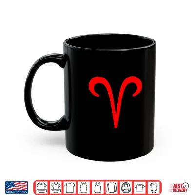 Mug Vintage Aries Birthday Sign Zodiac Symbol Red Shirt