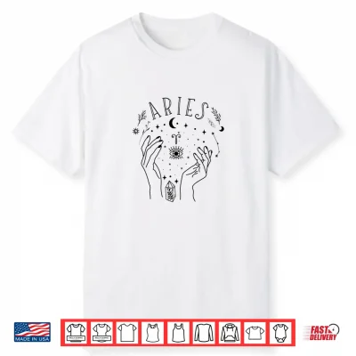 Womens Aries Zodiac Sign Celestial Astrology Horoscope Aries Symbol Shirt