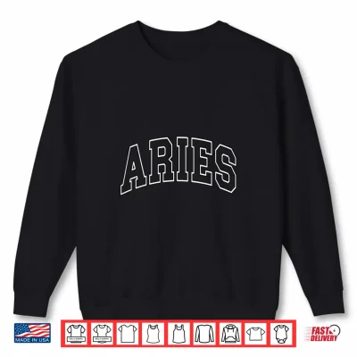 Sweatshirt ARIES University Varsity College Campus Aesthetic Shirt