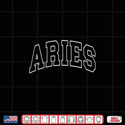 Design ARIES University Varsity College Campus Aesthetic Shirt