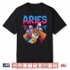 Aries Black Girl Women Sneakers Nails Zodiac Birthday Shirt
