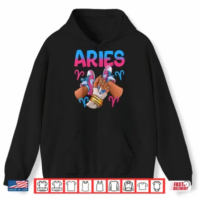 Aries Black Girl Women Sneakers Nails Zodiac Birthday Shirt 1 Hoodie Aries Black Girl Women Sneakers Nails Zodiac Birthday Shirt