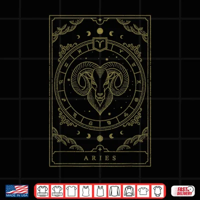 Design Aries Birthday Present Zodiac Sign Astrology Shirt