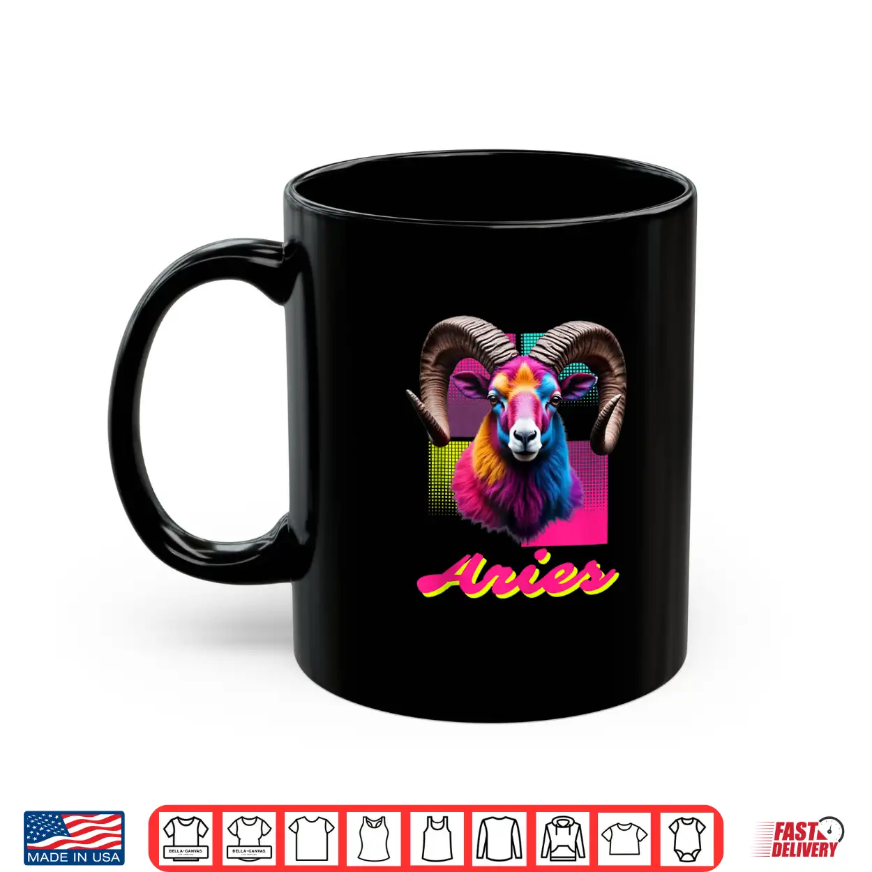 Aries Neon Ram Head Retro Zodiac Design Ram Lovers Aries Shirt Aries Neon Ram Head Retro Zodiac Design Ram Lovers Aries Shirt