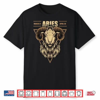Aries Ram Zodiac Sign Symbol Astrology Dates Shirt Shirt