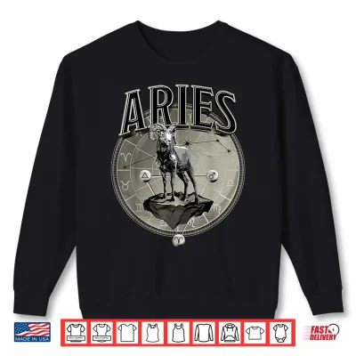 Sweatshirt Aries Tee Men Zodiac Sign Aries Shirt