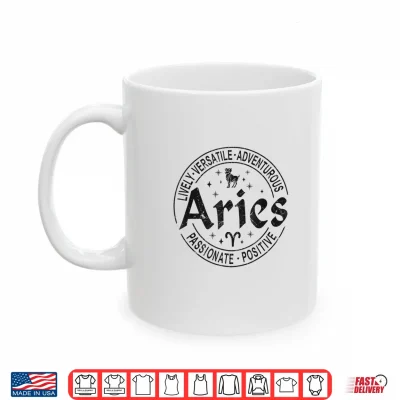 Aries Virtues Vintage Style Zodiac Design Aries Shirt 3 Mug Aries Virtues Vintage Style Zodiac Design Aries Shirt