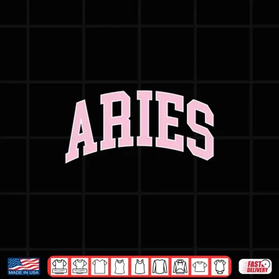 Design Aries Zodiac Horoscope Pink Retro Preppy Throwback Womens Shirt