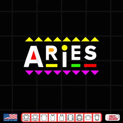 Design Aries Zodiac Shirt 90s Style