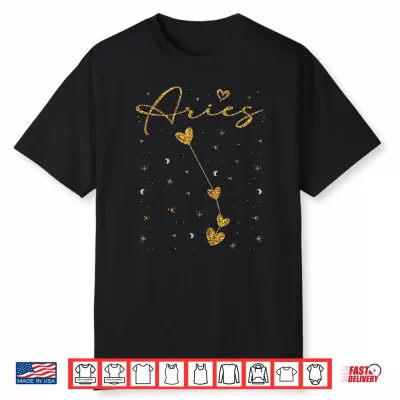 Aries Zodiac Sign Horoscope March April Birthday Women Girls Shirt