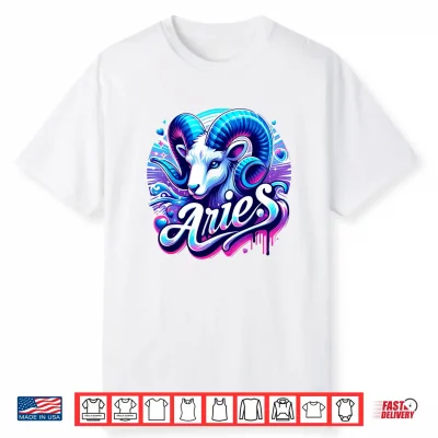 Aries Zodiac Symbol Horoscope Astrology Birthday Shirt
