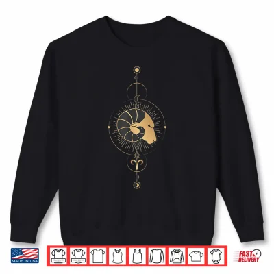 Sweatshirt Aries Zodiac Sign Symbol Cosmic Cool Astrology Lover Gifts Shirt
