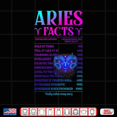 Design Aries Facts Zodiac April Birthday Gift For Men Women Shirt 1
