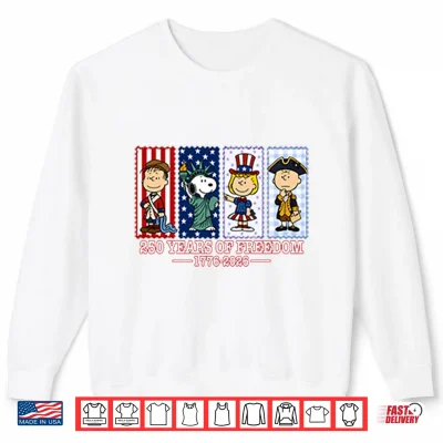 Sweatshirt America 250th Anniversary Patriotic Snoopy Shirt