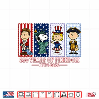 Design America 250th Anniversary Patriotic Snoopy Shirt