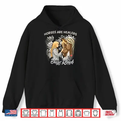 Hoodie Horses Are Healers Died Ranch Horse Lover Shirt