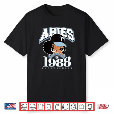 Aries 1988 Melanated Skin Zodiac Astrology Traits Shirt