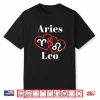 Aries Leo Zodiac Couples Astrology Heart Valentines Day Shirt