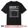 Aries Nutrition Facts Zodiac Sign Personality Aries Shirt