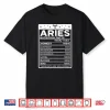 Aries Nutritional Style Zodiac Design Aries Shirt